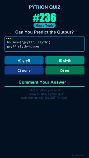 Python Quiz #236 — Can You Predict the Output? #shorts #python