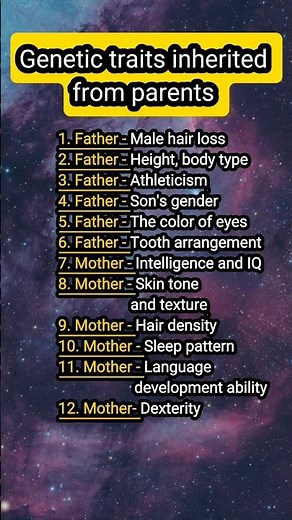 Genetic trait inherited from parent#zodiac #zodiacsigns #astrology #astrologysigns #horoscope #tarot