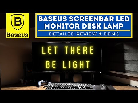 Baseus Screen LED Light Bar USB C Computer Monitor Desk Lamp i-wok series - Unboxing, Review & Demo