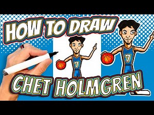 How to Draw Chet Holmgren - Oklahoma City Thunder NBA Basketball