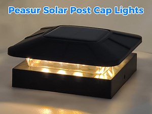 4 Pack, 3-Mode Solar Fence Post Lights, Suitable for Outdoor Use, 4x4 Solar Post Cap Lights, Waterproof Deck Post Solar Lights, Ideal for Yard, Garden, Porch, Patio, Fence, Black