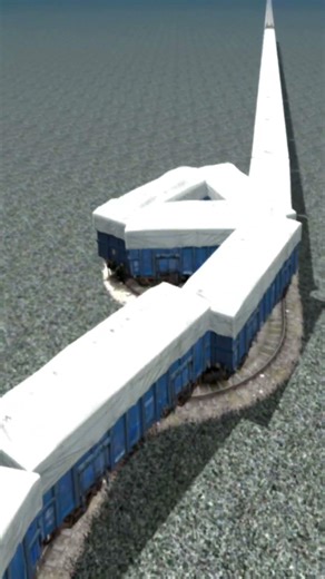 Funny Extreme Train Crossing On Bumpy Railroad 😱🔥 BeamNG Train simulator 3D #shorts