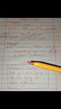 first year chapter 2 python programming | python syntax | python in Urdu