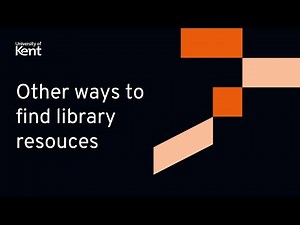 Other ways to find library resources