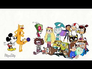 Nicktoons untie vs Disney Channel untie Fight cloud