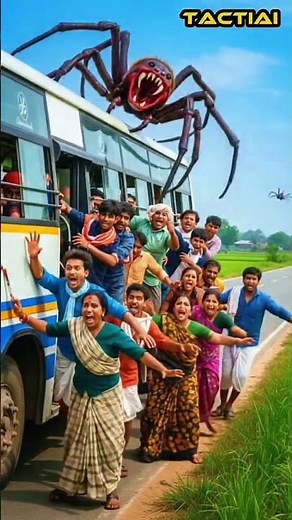 "Giant Spider Attacks Bus — Black Panther’s Last Stand! #EpicBattle #Shorts"