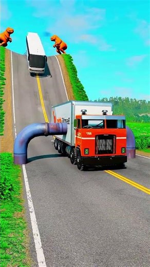 Cars & School Bus vs Giant Hydraulic Crusher – BeamNG.drive