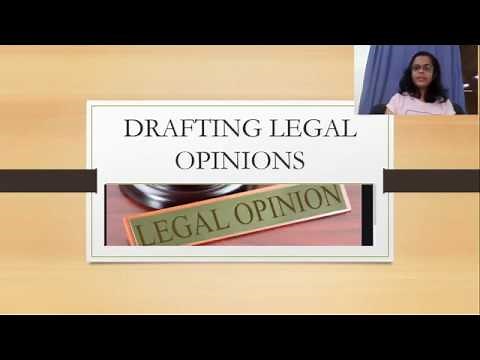 how to draft legal opinions?