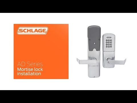Schlage AD Electronic Locks: Electronic Mortise Lock Installation