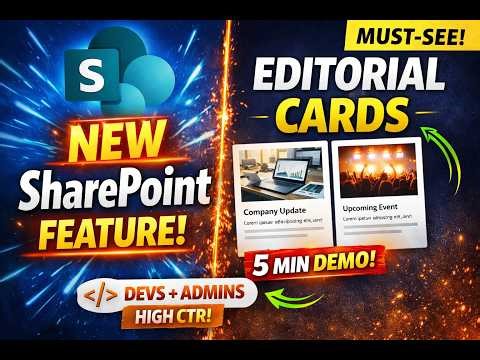 New SharePoint Feature 🔥 Editorial Cards (5 Min Demo) #sharepointonline #newfeatures
