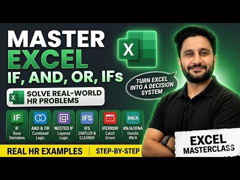 Excel IF Formula Explained: AND, OR, IFS & IFERROR in One Video [Lecture 7]
