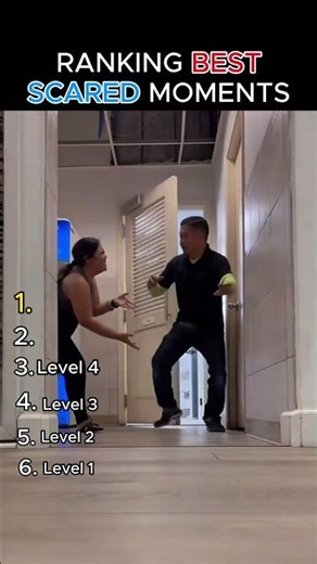 Ranking Scariest Reactions Level by Level #scared #ranking #funny
