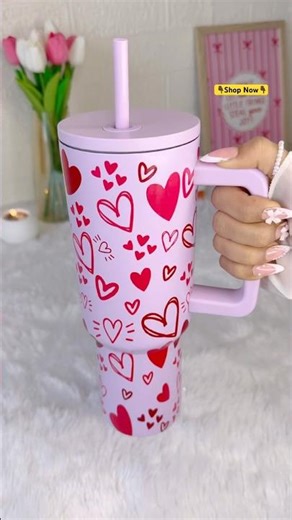 Pink Heart Tumbler From Meesho Tumbler 🌸💕 #shorts
