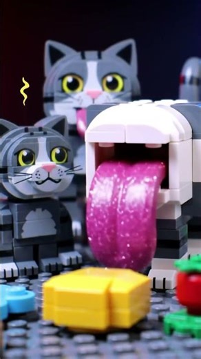 LEGO Cat's Weird Secret: It Can't Taste Sweet! 🤯