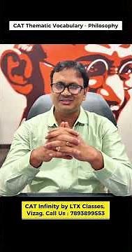CAT Thematic Vocabulary | Philosophy | Ontology & Epistemology | Suresh Sir | LTX CAT | #Vocabulary