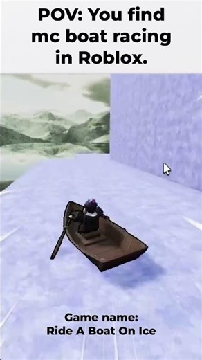 POV: You find mc boat racing in Roblox. #iceboatracing #minecraft #roblox #drift #robloxdrifting
