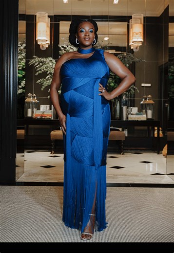 BAFTA Winner Wunmi Mosaku in Custom Ahluwalia Gown