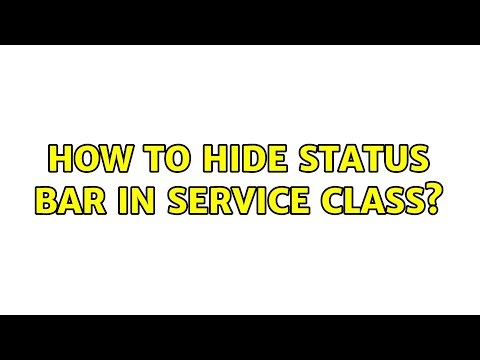 How to hide status bar in service class?