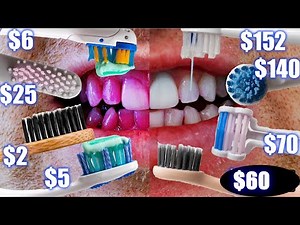 CHEAP vs EXPENSIVE TOOTHBRUSH COMPARISON! Electric & Manual Results! Sonicare, Oral B, Quip Waterpik