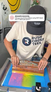 NO black ink?! 🫣 That's like the first rule in screenprinting 👀 was swapping purple for black worth it? 🔄😈 #screenprinter #screenprint #screenprinting #screenprintingaddicts #screenprintinglife | Rush Order Tees