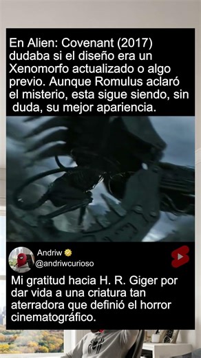 Excavadora vs Xenomorfo en Alien Covenant (2017) #curiosidades