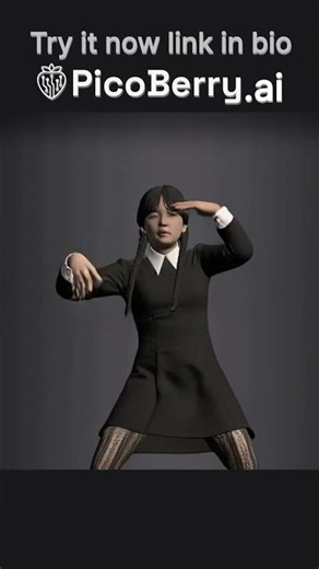Watch the iconic Wednesday Addams dance, recreated in stunning 3D! 🕺💀 Get ready to create your own