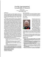 Proof by Experimentation? Towards Better IR Research | Proceedings of the 43rd International ACM SIGIR Conference on Research and Development in Information Retrieval