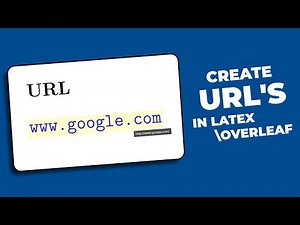 How to create Clickable Urls in Latex Overleaf