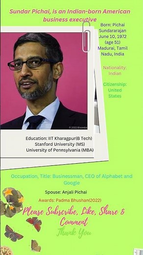 "Sundar Pichai: Journey of an Indian-American Tech Titan | Google CEO Success Story"#Sundar Pichai