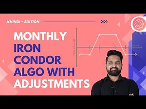 Theta Gainers Option Trading Strategy | Monthly Iron Condor with adjustments | Hindi Tradetron