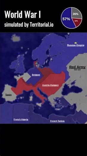 WW1 simulated by Territorial.io #game #simulation #strategy #territorialio #timelapse