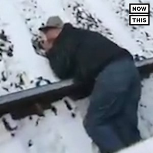 Commuters' frantic screams helped stop an oncoming train from crushing this unconscious man | NowThis