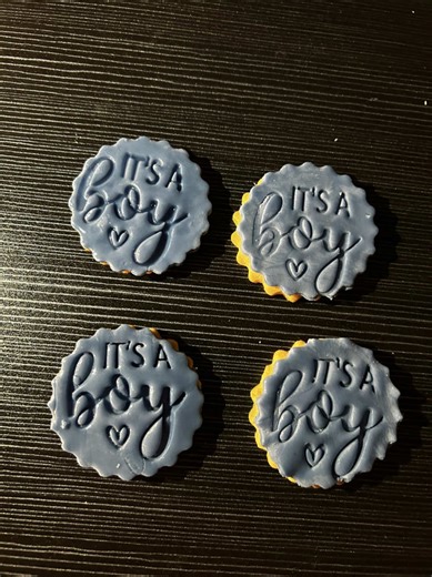 “It’s a boy” celebrating life with am special gender reveal cookies #itsaboy #babyshower #genderreveal #fyp #babyshowercookies