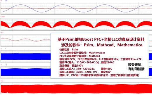 LLC专题（七）：基于Psim单相Boost PFC 全桥LLC仿真及设计资料