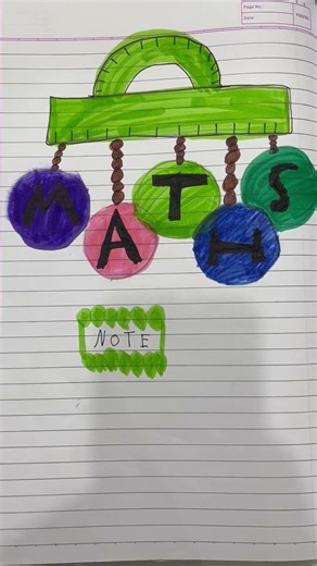 Front cover for maths notebook #simple #diy #craft #handmade #minipapercraft #papercraft #diycrafts