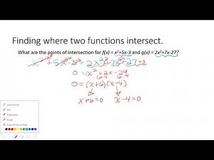 Finding Intersections of Two Functions