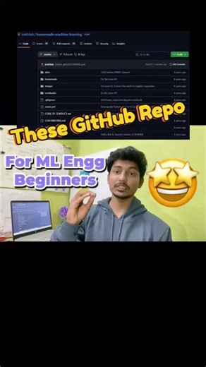 Here are the Repo for beginners in machine learning: