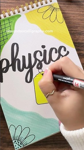 Easy Front Page Idea: Physics ✨ #Calligraphy #FrontPage #shorts