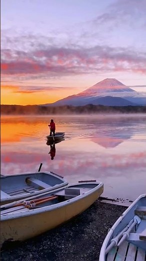 Lake Shoji Mt Fuji Sunrise | Hidden Reflection Spot Japan 🗻 #japantravel #japan #fuji #mountfuji