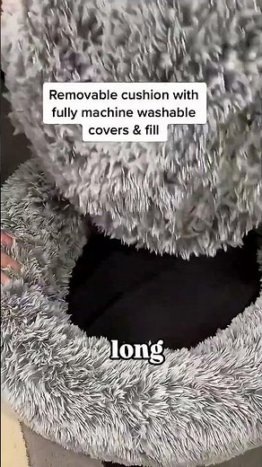 FurHaven Calming Dog Bed 🐾 Long Fur Donut Bolster Cuddler Bed for Pets UK