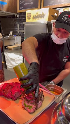 Delicious Steak Preparation at Longhorn Steak House