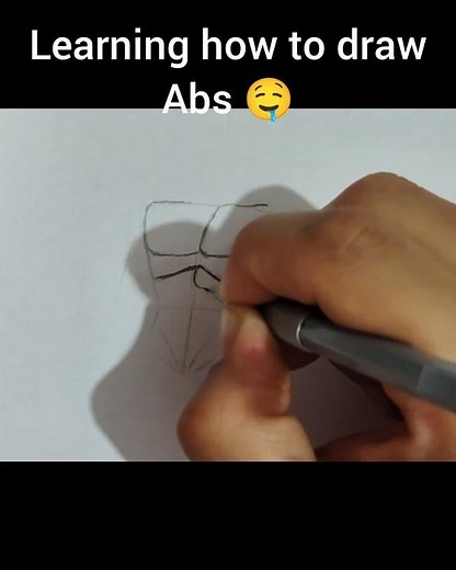 Learning how to draw abs #shorts #art #anime #manga