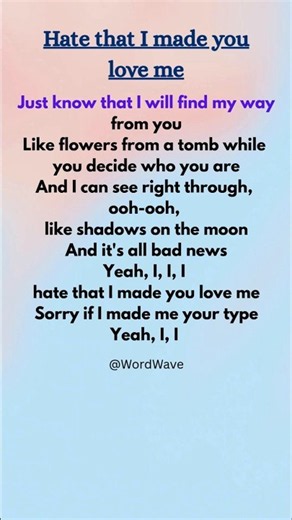 Ariana Grande - Hate that I made you love me (Lyrics)