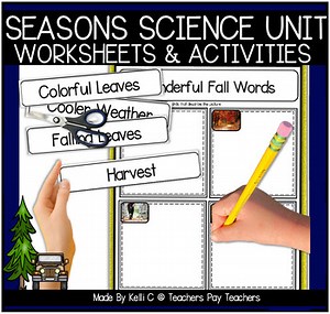 Seasons Of The Year Activities  Four Seasons Worksheets for Science and Writing