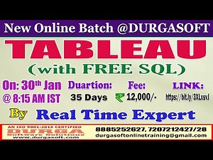 TABLEAU Online Training @ DURGASOFT