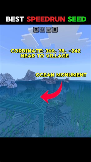 Minecraft speedrun seed for bedrock 😬