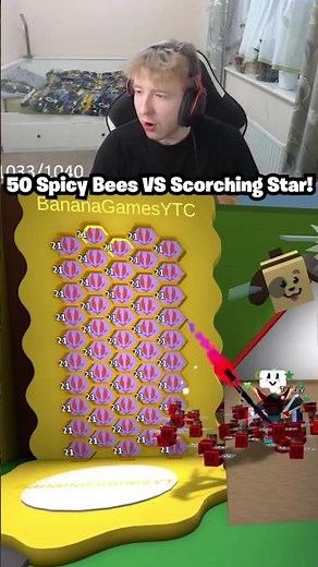 50 Spicy Bees VS Scorching Star! (Attempting World Record Scorch Star Size) (Bee Swarm Simulator)