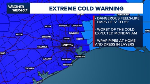 Houston winter weather: Detailed timeline shows what to expect Saturday, Sunday, and Monday