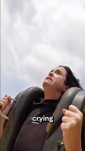 Girl Faces Her Biggest Fear on a Roller Coaster… Her Reaction Is Priceless 😎😎😎 #shortsfeed