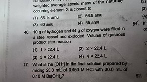 weighted average atomic mass of the naturaliy occurring element... | Filo